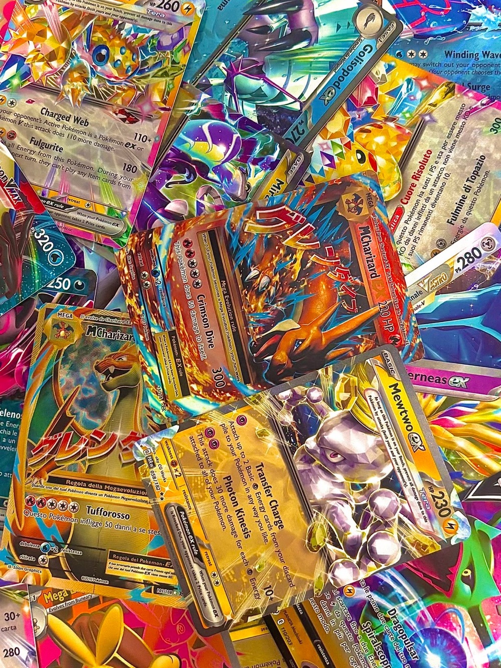 ⚡ Pokémon 3 EX + 350 Random Cards + 35 Holos | Lot